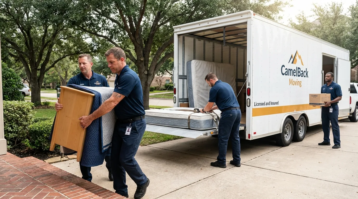 Crew loading residential truck for cross-state move from Mount Vernon, WA