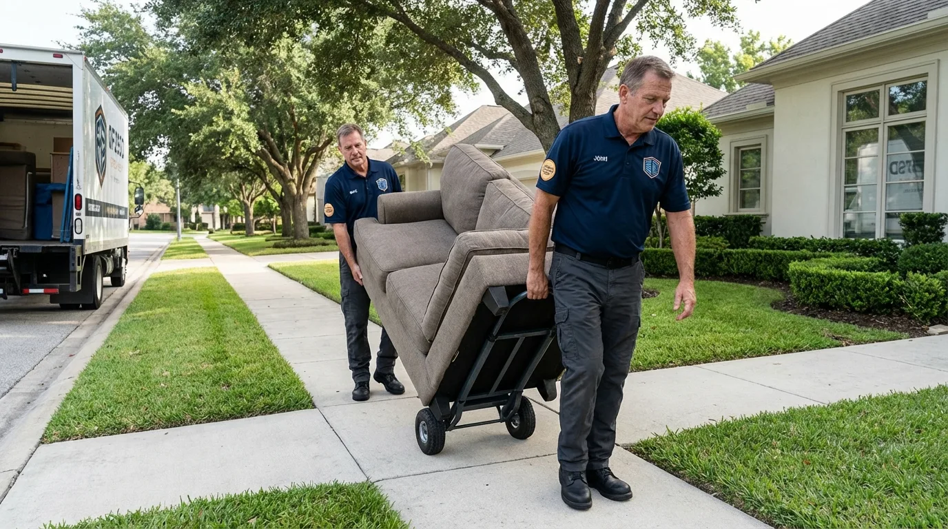 Local residential moving crew loading furniture in Mount Vernon, WA